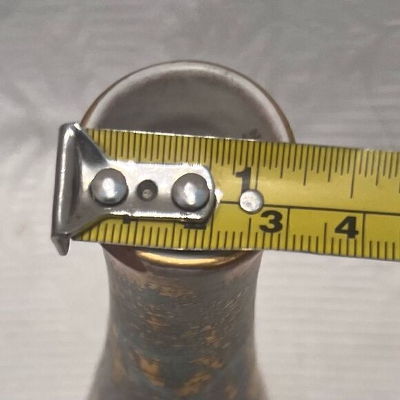 Stangl Vases (2) Turquoise Antique Gold Hand Painted Vintage - Picture 10 of 11